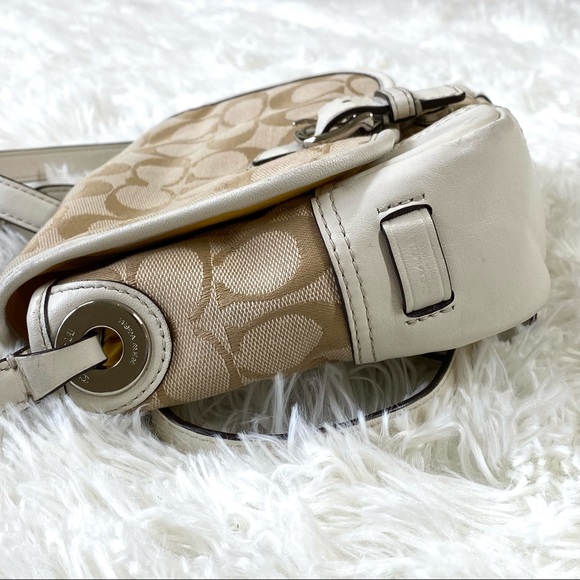 Coach Signature Hadley Field Crossbody Bag White - Picture 7 of 14